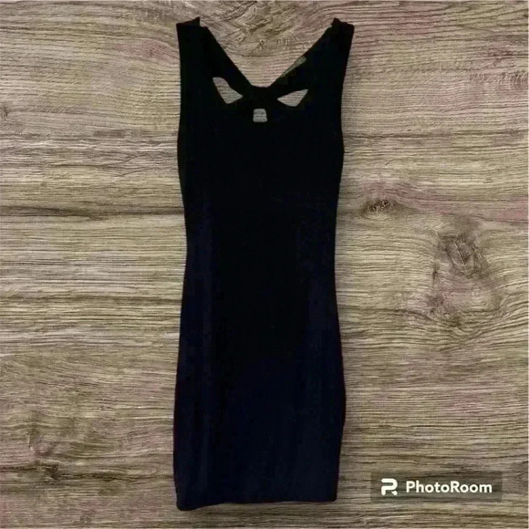 Soprano Black Jersey Bodycon Dress  XS - Picture 1 of 4